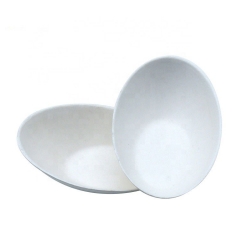 Plat de pulpe de canne à sucre de forme d'oeuf de bagasse compostable jetable biodégradable