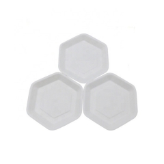 Placas hexagonales desechables biodegradables de caña de azúcar para escardar
