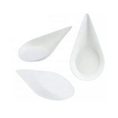 Eco Disposable Spoon Shape Tasting Sugar Cane Bagasse Plates for Sushi