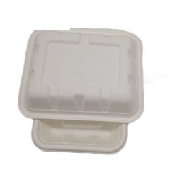 Eco friendly biodegradable disposable white rectangle food tray