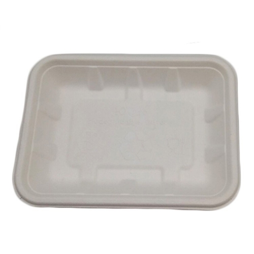 Plateau de nourriture en bagasse compostable jetable en gros pour restaurant