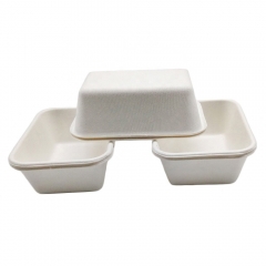 Plateaux à lunch jetables en bagasse compostable de canne à sucre de plateau écologique