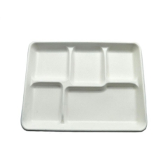 Promotional biodegradable sugarcane nontoxic food tray