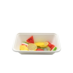 Waterproof & Oil proof disposable biodegradable rectangular bagasse food trays