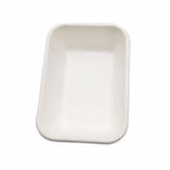 Vaisselle jetable compostable Bagasse Plateau de canne à sucre pour la viande