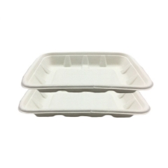 Rectangle Sugarcane Disposable Biodegradable Bagasse Food Tray