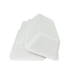 Waterproof and oilproof microwaveable sugarcane tray disposable biodegradable food tray