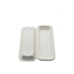 Food Safety Sugarcane Pulp Biodegradable Sushi Trays with Lid