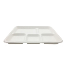 Environmental protection disposable compostable sugarcane food tray