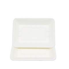 High quality disposable compostable sugarcane meat tray for food