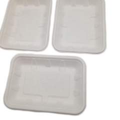 wholesale disposable biodegradable sugarcane meat tray for supermarket