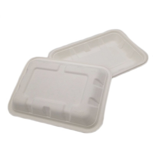 Sugarcane tray disposable decomposable bagasse biodegradable tray