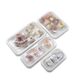 Bandejas de sushi biodegradáveis ​​retangulares bandeja de comida descartável biodegradável com bagaço de sushi