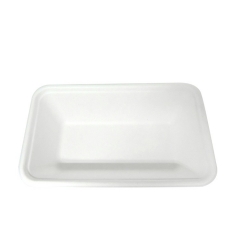 Waterproof and oilproof microwaveable sugarcane tray disposable biodegradable food tray