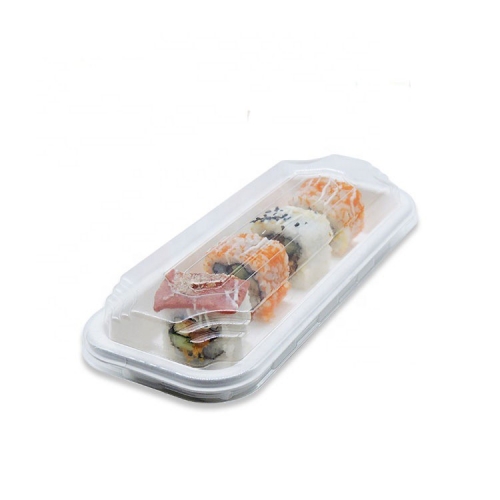 Bandejas de embalaje de caña de azúcar disponibles biodegradables rectangulares para sushi