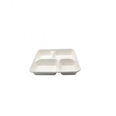 Disposable Biodegradable 4 Compostable Bagasse Sugarcane Tray