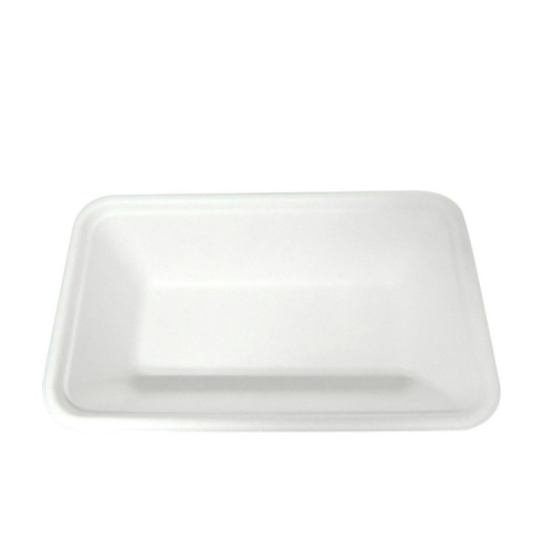 Waterproof and oilproof microwaveable sugarcane tray disposable biodegradable food tray