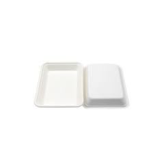 sugarcane tray disposable biodegradable supermarket food tray bagasse