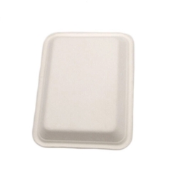 Eco-friendly portable disposable biodegradable rectangle sugarcane meat tray