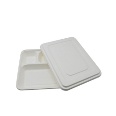 Wholesale Biodegradable Eco Friendly Disposable 5 Parts Bagasse Food Tray For Restaurant