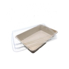 28oz Biodegradable Bagasse Sugarcane Compostable Tray With PET Lids