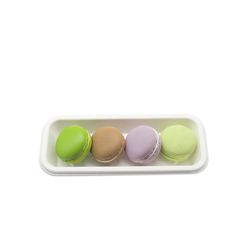 Bagasse packaging 1 compartment biodegradable tray with lid