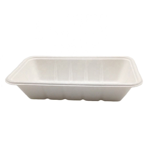 Plateaux de déjeuner compostables biodégradables de bagasse de canne à sucre jetables