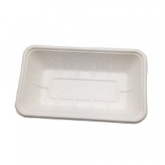 Biodegradable Compostable Sugarcane Bagasse Lunch Trays Disposable
