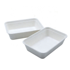 Biodegradable Sugarcane Tray Bagasse Tableware For Food