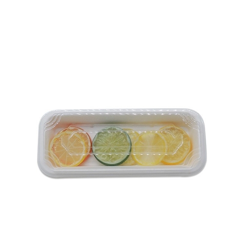 230 ml tray with lid biodegradable hot dog sushi sugarcane tray