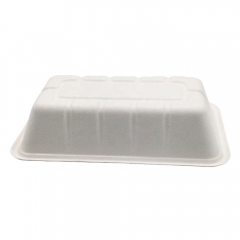 Bagasse kompostierbar 750ml biologisch abbaubares Einwegtablett aus Zuckerrohr