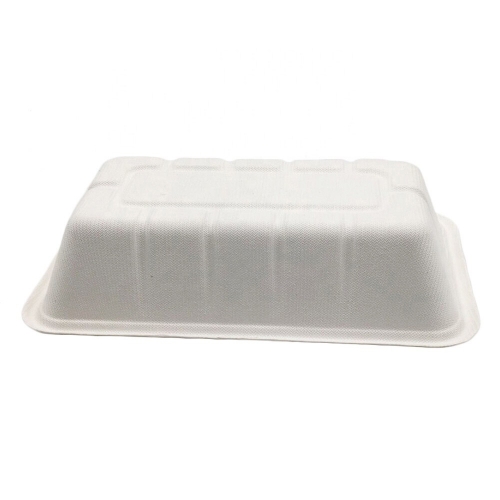 Plateau jetable biodégradable de canne à sucre biodégradable de 750 ml de bagasse