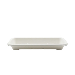 Bagasse packaging 1 compartment biodegradable tray with lid