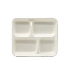 Biodegradable christmas compartment reusable lunch tray