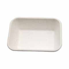 650 ML Compostable Bagasse Sugarcane Disposable Tray Biodegradable With Lid