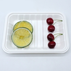 100% biodegradable food packaging sugarcane bagasse meat tray