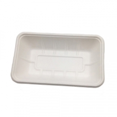 Plateau de bagasse de canne à sucre biodégradable 100% compostable pour salade de légumes