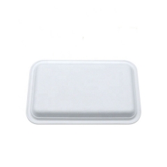 9 Inch Compostable Rectangular Bagasse Sugarcane Pulp Tray