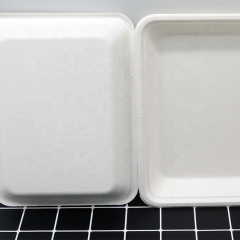 Bandeja de Microwavable Sugarcane 100% Compostable com Bagaço para Alimentos