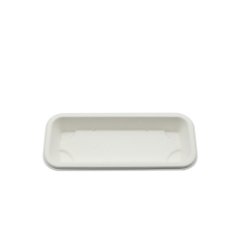 Bagasse packaging 1 compartment biodegradable tray with lid