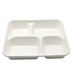 Biodegradable Compostable Trays Sugarcane Material For Lunch