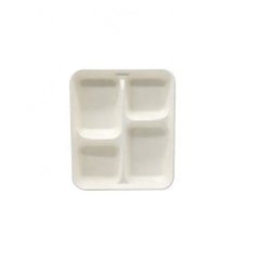 Biodegradable 4 Compostable Bagasse Eco Friendly Disposable trays