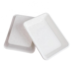 100% Compostable Bagasse Microwavable Sugarcane Tray for Food