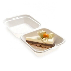 Boîte à hamburger compostable de bagasse biodégradable à emporter de 6 pouces pour Hamburguesas