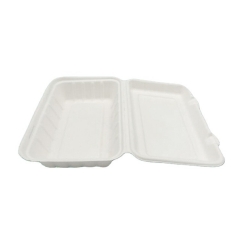 Takeaway lunch box biodegradable sugarcane clamshell food container