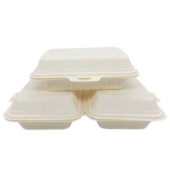 Wholesale sugarcane bagasse disposable pulp biodegradable takeaway food container