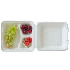Recipiente para embalagem de alimentos descartáveis ​​biodegradáveis ​​de talheres para viagem no atacado