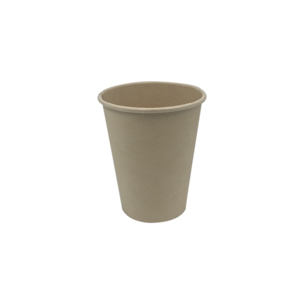 Taza de papel de pulpa de bambú biodegradable compostable de 12 oz