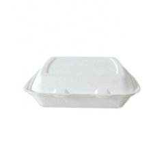 Wholesale Sugarcane 3 Compartment Lunch Box Clamshell Compostable Food Container