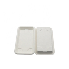 Sugarcane Trays Disposable Biodegradable Bagasse Sushi Box With Lid